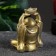 Figure "Hothee with Assigning" aged gold, 7x5x4cm