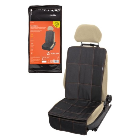 Knock Zash. for children's car seats, 108x46 cm, with a back, with a pocket, polyester, black, AO-CS-03