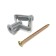 Tundra dowel, type of butterfly 35x32, with a screw, gray color, 25 pcs.