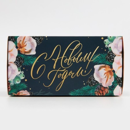 Box for confectionery products with PVC CLOW, 12 x 6 x 11.5 cm, New Year-5