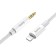 Hoco UPA19, Jack 3.5 mm (M) - Lightning, 1 m, nylon, silver cable