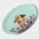 Glass oval shade "Rabbit", oval, 24.5 × 15 cm