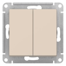 Switch Se Atlasdesign, 10 a, 2 keys, IP20, hidden, beige, Atn000251