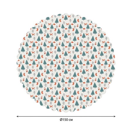 The tablecloth “Foxes in the forest”, round, Saten, d = 150 cm-1