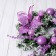 New Year's wreath D-24 cm "Balls and flowers" lilac