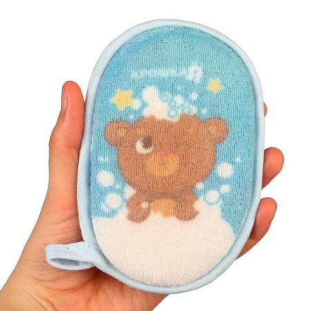 Baby Blue "Bear" washcloth-4