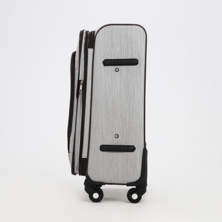 Small suitcase 24 "On the zipper, code castle, with extension, the color is gray-3