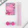 Chancellery set "since March 8", pencils 2 pcs, eraser 2 pcs, notebook