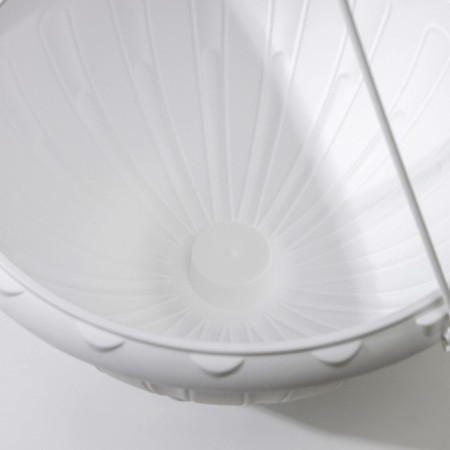 Street Kashpo Odlovaya for flowers "Julia", 8 l, white color-3