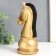 Souvenir Polystone "Chess Figure. Kon" Golden with a black mane of 19.5x10x8 cm