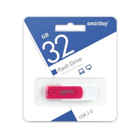 Flash drive Smartbuy 32GBDP, 32 GB, USB2.0, th Up 25 MB/s, PLO up to 15 Mb/s, pink-2