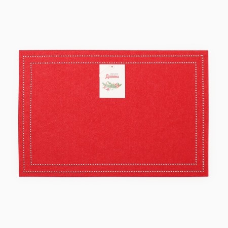 A set of decorative napkins Ethel "Style" central red 30x40 ± 5cm-2 pcs, felt-4