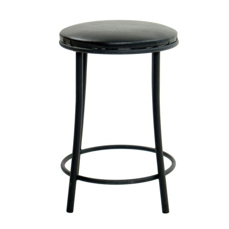 Stool "ultra" with a ring, black/black-1