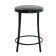 Stool "ultra" with a ring, black/black