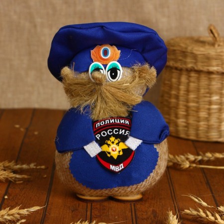 The amulet "Brown Nafanya", a policeman, 15 cm, mix