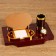 Table set 4V1 with a business card holder, red tree