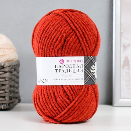 Yarn "Folk tradition" 30% wool 70% acrylic 100m/100g (397-curamika)