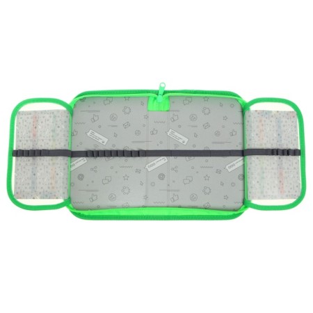 Penal 1 section, 130 x 210 x 40 mm, 2 folding strips, fabric, calligrata top, Content "Dino"-4