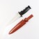 Training knife, with scabbard, rubber, 24 cm