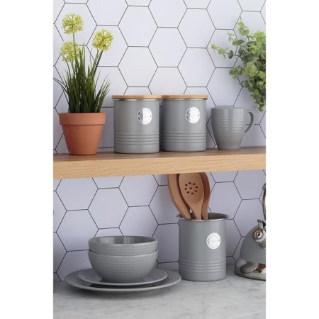 Living lunch plate, 27 cm, gray-6