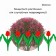 Decorative fence, 30 × 225 cm, 5 sections, plastic, red flower, "tulip"