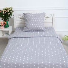 Комплект постельного белья 1,5 сп Звезды сер 150х210 см, 150х210 см, 70х70 см, бязь, 120г/м, хл100%