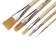 Set of brushes bristles 5 pieces, calligrata (flat No.: 2, 6, 10, 16, 24), wooden handle