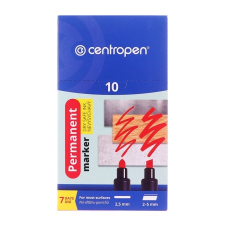 Permanent marker 5.0 mm centropen 8510, line 2.5 mm, black color (persistent to drying)-8