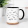 Sublimation Passing Mug, white color, volume 320 ml, black bottom