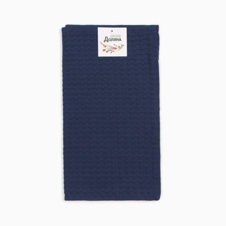 Toward "Dolyana" col. Indigo 35x60 cm, 100% hl., large waffle 220 g/m2-4