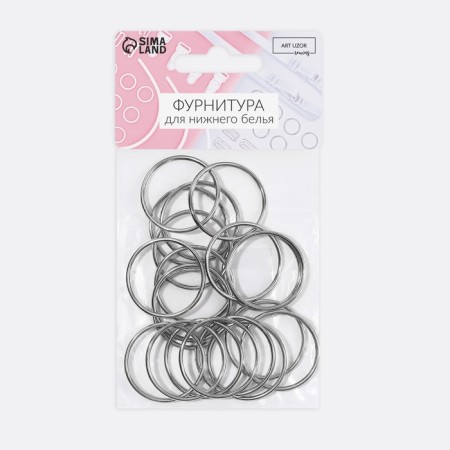 Step ring, metal, 25 mm, 20 pcs, silver color-2