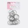 Step ring, metal, 25 mm, 20 pcs, silver color