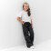 Direct pants for girls kaftan p. 38 (146-152 cm), black