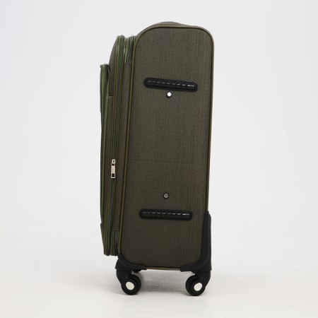 Small 24 suitcase "On a zipper, code castle, with extension, khaki color-2