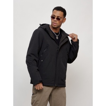 Sports male jacket, size 48, black color-7