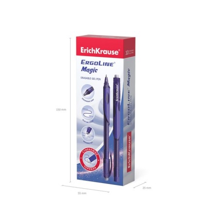 Pen with erased ink gel Erichkrause "Ergoline" Magic, blue ink-9