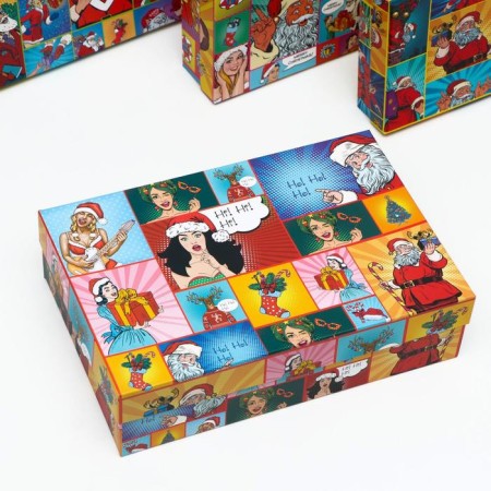Set of boxes 4 in 1 "ROP -Art New Year", 30 x 20 x 8 - 24 x 14 x 5 cm-5
