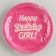 Disposable paper plate "Happy Birthday, Girl", doll, 18 cm