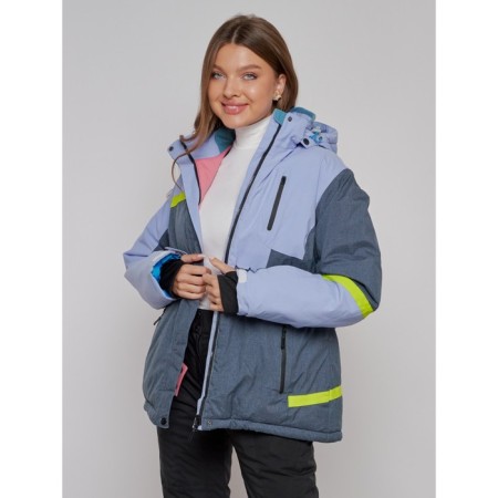Ski jacket female winter, size 58, purple color-16