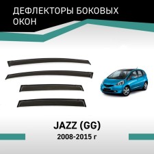 Defly window deflectors for Honda Jazz (GG), 2008-2015