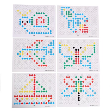 Magnetic tablet for drawing "dinosaurus", mosaic, 10 cards-8
