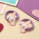 Hair gum "Melody" (set 2 pcs) Bunny, 4 cm, lilac