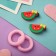 Hair set "Ariadne" (2 elastic bands, 2 clamps) watermelon