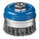 Brush for Ushm bison 35271-080_z02, "cup", steel, wicker bunches, 0.8 mm, 80 mm x M14