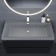 Sink uperwood Classic quartz 90 cm, quartz, gray matte, concrete