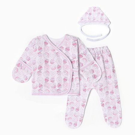 Kit for newborns, white color/bagels, height 62 cm