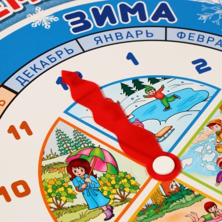 Стенд "Календарь природы" с карточками чисел и бланком наблюдений, А2-3
