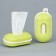 Container with packets for cleaning the dog "Clean", the color is green