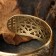Bracelet wide "sown field", brass