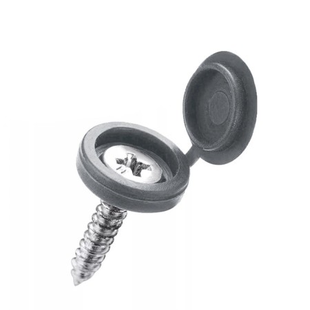 Decorative cap for screws, gray, set 100 pcs